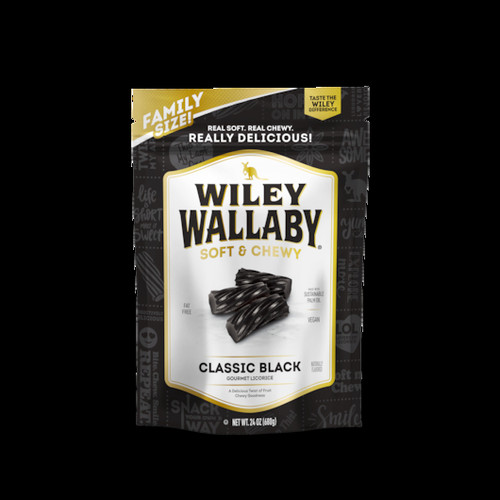 Wiley Wallaby Black Licorice, 24 Ounce, 10 Per Case